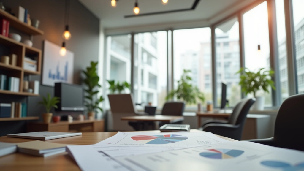 Modernes Finanzberatungsbüro mit professionellem Arbeitsumfeld und natürlicher Beleuchtung