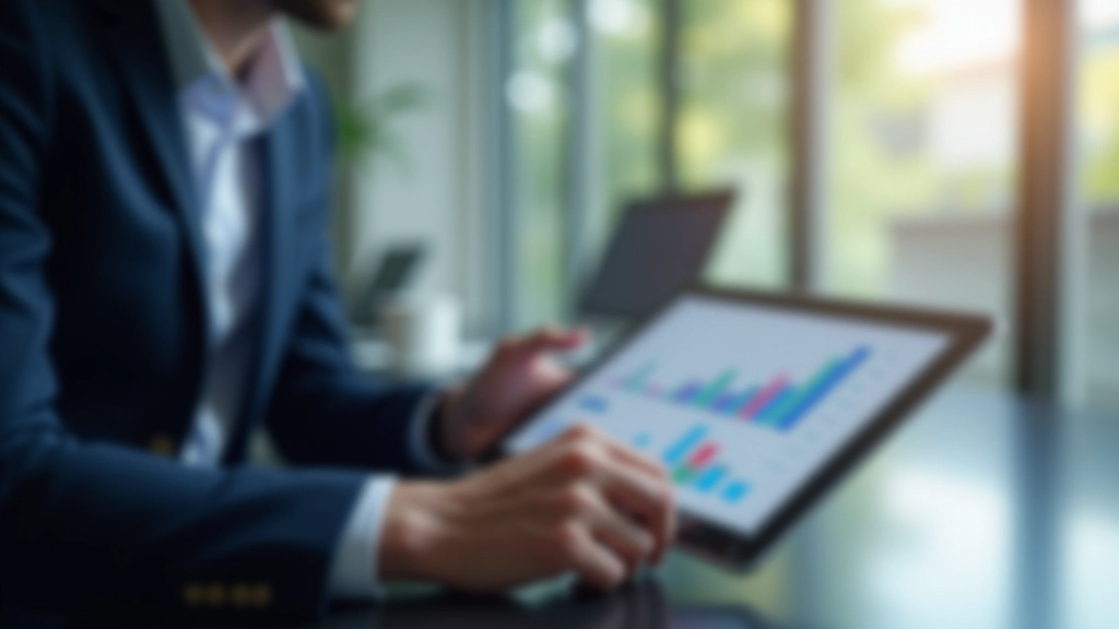 Person studiert ein Portfolio mit verschiedenen Investitionskategorien auf einem Tablet-Bildschirm